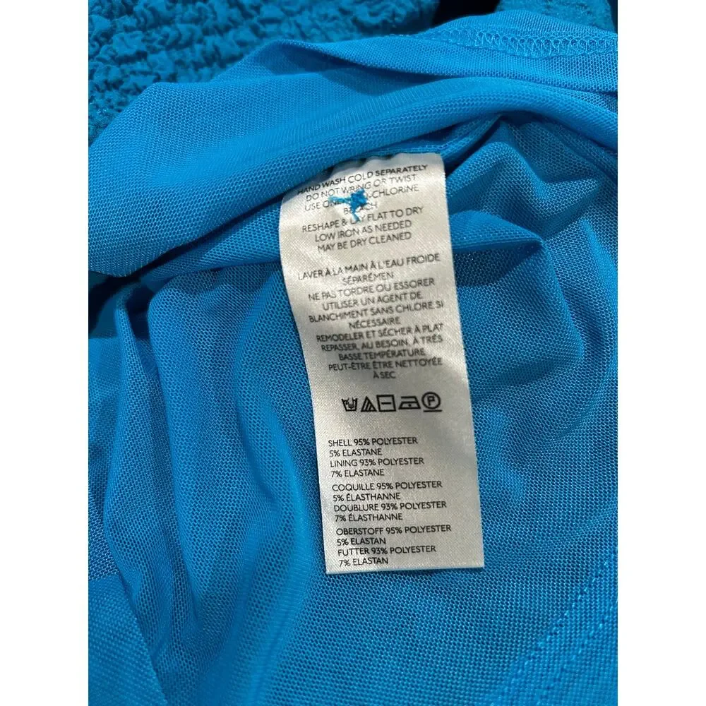 ANTHROPOLOGIE NWT $148 Textured Mini Shift Dress Topaz Blue Size XS - Picture 12 of 12